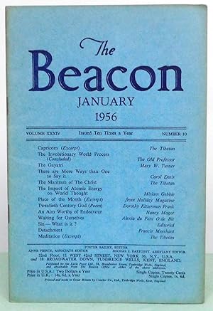 Imagen del vendedor de The Beacon Volume XXXIV Number 10 January 1956 a la venta por Argyl Houser, Bookseller