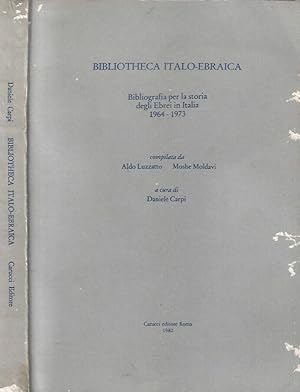 Immagine del venditore per Bibliotheca Italo - Ebraica. Bibliografia per la storia degli Ebrei in Italia 1964 - 1973 venduto da Biblioteca di Babele