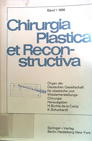 Imagen del vendedor de Organ der Deutschen Gesellschaft fr plastische und Wiederherstellungs-Chirurgie. Chirurgia Plastica et Reconstructiva, Band 1 a la venta por books4less (Versandantiquariat Petra Gros GmbH & Co. KG)