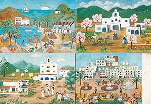 Ingeborg Gauger Naif Playa San Antonio Jose 4x Ibiza Postcard s