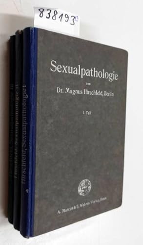 Immagine del venditore per (Erster bis Dritter Teil) Sexualpathologie. Erster Teil: Geschlechtliche Entwicklungsstrungen mit besonderer Bercksichtigung der Onanie. Mit vierzehn Tafeln, einem Textbild und einer Kurve. Zweiter Teil: Sexuelle Zwischenstufen. Das mnnliche Weib und der weibliche Mann. Mit zwanzig Photographien auf sieben Tafeln. Dritter Teil: Strungen im Sexualstoffwechsel mit besonderer Bercksichtigung der Impotenz. Mit fnf Tafeln (Photographien, Kurven und einem Innervationsschema) venduto da Versand-Antiquariat Konrad von Agris e.K.