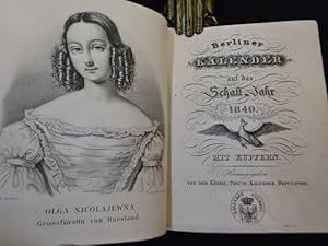 BERLINER KALENDER auf das Schalt-Jahr 1840. Herausgeber: Königl. Preuss. Kalender Deputation.