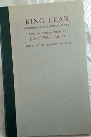 Bild des Verkufers fr King Lear : A Facsimile of the first folio text zum Verkauf von Chapter 1