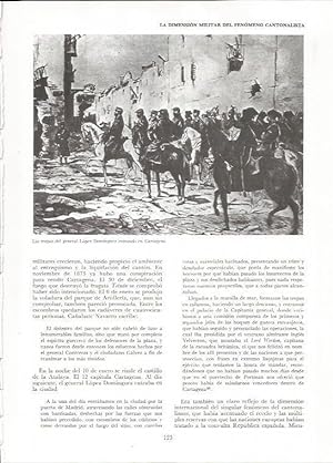 Bild des Verkufers fr LAMINA 23432: Tropas del general Lopez Dominguez entrando en Cartagena zum Verkauf von EL BOLETIN