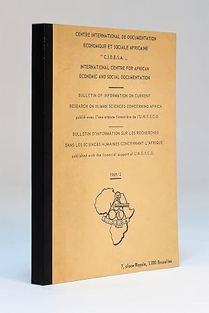 Seller image for Bulletin d'information sur les recherches dans les sciences humaines concernant l'Afrique/Bulletin of Information on Current Research on Human Sciences Concerning Africa, 1969/2 for sale by George Longden