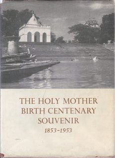 The Holy Mother Birth Centenary Souvenir 1985-1953