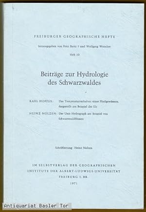 Bild des Verkufers fr Beitrge zur Hydrologie des Schwarzwaldes. zum Verkauf von Antiquariat Basler Tor