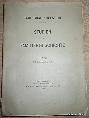 Studien zur Familiengeschichte. Band I/ (von 4): 16. Jahrhundert.