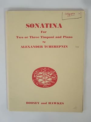 Imagen del vendedor de Sonatina for Two of Three Timpani and Piano; Prelude and March for double bass. and pianoforte a la venta por Christian White Rare Books Ltd