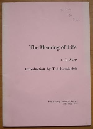 Seller image for The Meaning of Life [signed] for sale by Christian White Rare Books Ltd