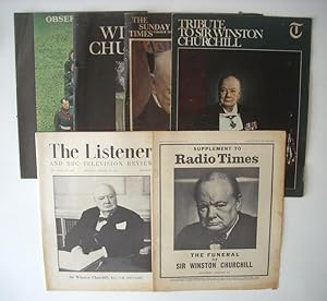 Seller image for Collection of Newspapers and Magazines Published in Tribute to Sir Winston Churchill for sale by Christian White Rare Books Ltd