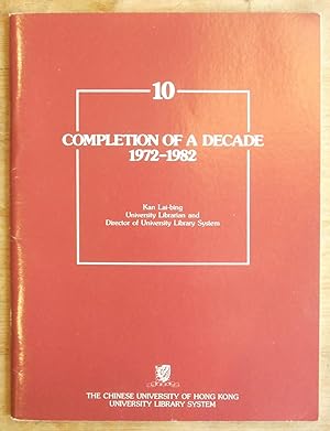 Seller image for 10: Completion of a Decade 1972-1982 for sale by Christian White Rare Books Ltd