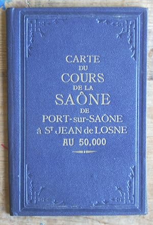 Imagen del vendedor de Carte du Cours de la Saone de St Jean de Losne a Tournus a la venta por Christian White Rare Books Ltd