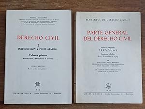 DERECHO CIVIL / PARTE GENERAL DEL DERECHO CIVIL :2 tomos