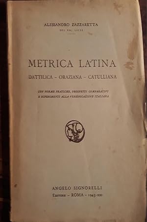 Metrica latina: dattilica-oraziana-catulliana