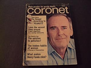 Coronet Magazine May 1968 Peanuts by Schultz, Electric Cars