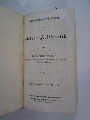 Image du vendeur pour Methodischer Leitfaden der niedern Arithmetik mis en vente par Buchfink Das fahrende Antiquariat