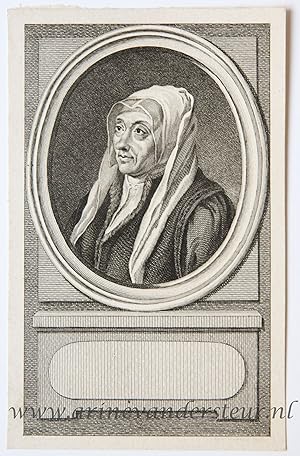 Bild des Verkufers fr [Antique print, etching and engraving] Kenau Simons Hasselaer (portrait of), published 1788. zum Verkauf von Antiquariaat Arine van der Steur / ILAB