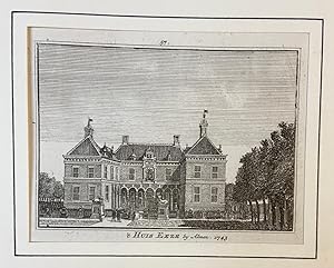 [Antique print] 't Huis Eeze bij Almen, 1743.