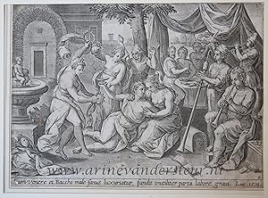 Imagen del vendedor de [Antique print, engraving, 1643] The Prodigal Son wasting his substance / De verloren zoon verkwist zijn erfenis [Set of 4 plates: The parable of the Prodigal Son], published 1643, 1 p. a la venta por Antiquariaat Arine van der Steur / ILAB