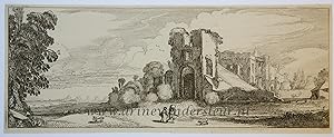 Antique print, etching | Brederode Castle /Ruine van Bredero, published 1615, 1 p.