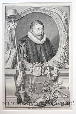 [Antique print, etching and engraving/ets en gravure] 'Willem de I. Prins van Oranje'; Prince Wil...