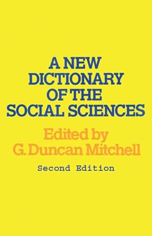 Seller image for New Dictionary of the Social Sciences for sale by GreatBookPrices
