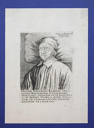 [Antique print, engraving, portrait] DOCTOR IOHANNES BERGIUS THEOLOGUS., 1751 (Portret van Duits ...