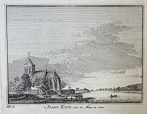 [Antique print] 't Dorp Kuik van de Maas te zien (Dorp Cuijk).