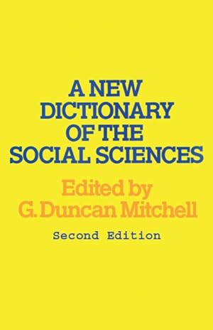 Seller image for New Dictionary of the Social Sciences for sale by GreatBookPrices