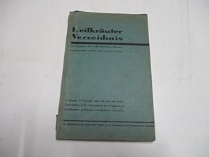 Seller image for Heilkruterverzeichnis mit Angabe der volkstmlichen Namen. for sale by Ottmar Mller