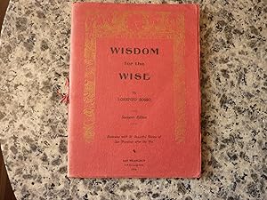 Seller image for Wisdom for the Wise (San Francisco Earthquake). First edition 1906 for sale by Discovery Bay Old Books ABAA, ILAB