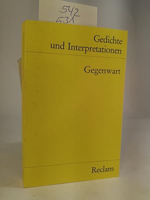 Bild des Verkufers fr Gedichte und Interpretationen / Gegenwart I zum Verkauf von ANTIQUARIAT Franke BRUDDENBOOKS