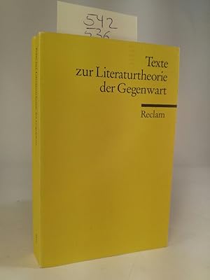 Bild des Verkufers fr Texte zur Literaturtheorie der Gegenwart zum Verkauf von ANTIQUARIAT Franke BRUDDENBOOKS