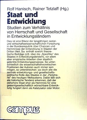 Seller image for Staat und Entwicklung : Studien zum Verhltnis von Herrschaft u. Gesellschaft in Entwicklungslndern. for sale by books4less (Versandantiquariat Petra Gros GmbH & Co. KG)