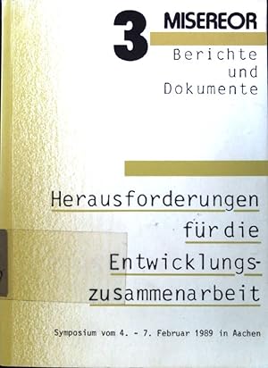 Seller image for Herausforderungen fr die Entwicklungszusammenarbeit; Misereor - Berichte und Dokumente; 3; for sale by books4less (Versandantiquariat Petra Gros GmbH & Co. KG)