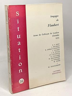 Bild des Verkufers fr Langages de Flaubert : Actes du colloque de London (Canada 1973) zum Verkauf von crealivres