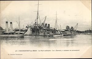 Bild des Verkufers fr Ansichtskarte / Postkarte Rochefort sur Mer Charente Maritime, Franzsisches Kriegsschiff, Davout, Croiseur en armement zum Verkauf von akpool GmbH