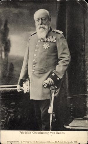 Ansichtskarte / Postkarte Friedrich, Großherzog von Baden, Portrait, Militär-Uniform