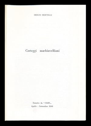 Imagen del vendedor de Carteggi Machiavelliani a la venta por MW Books