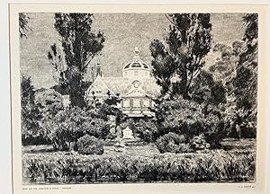 [Etching around 1885] "Het huis ten Bosch (achterzijde)"/Woonhuis koninklijke familie aan de acht...