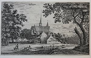 Antique print, etching | Rijsbergen/St. Willibrord kerk in Klein-Zundert, ca. 1650, 1 p.