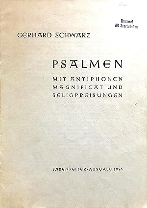 Psalmen - mit Antiphonen, Magnificat und Seligpreisungen - (= Bärenreiter 3950)