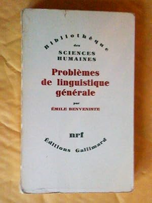 Seller image for Problmes de linguistique gnrale for sale by Claudine Bouvier