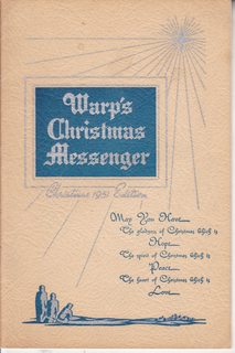 Warp's Christmas Messenger; Christmas 1951 Edition