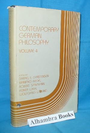 Seller image for Contemporary German Philosophy Volume 4 for sale by Alhambra Books