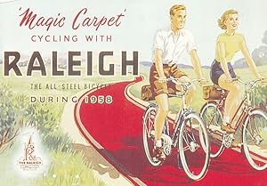 Magic Carpet Cycling With Raleigh Bicycle Advertising Postcard