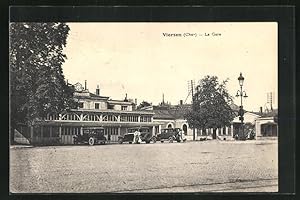 Ansichtskarte Vierzon, la Garen, Blick zum Bahnhofsgebäude