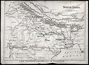 Image du vendeur pour [Pair of maps of India] North India [and] South India. mis en vente par Daniel Crouch Rare Books Ltd