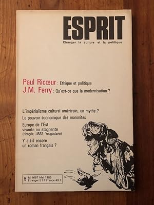 Seller image for Revue Esprit Mai 1985 for sale by Librairie des Possibles